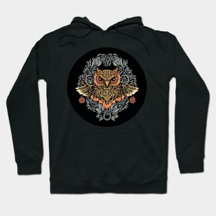 Fierce Owl  Emblem Hoodie